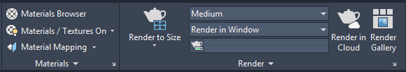 Render settings in AutoCAD 2016